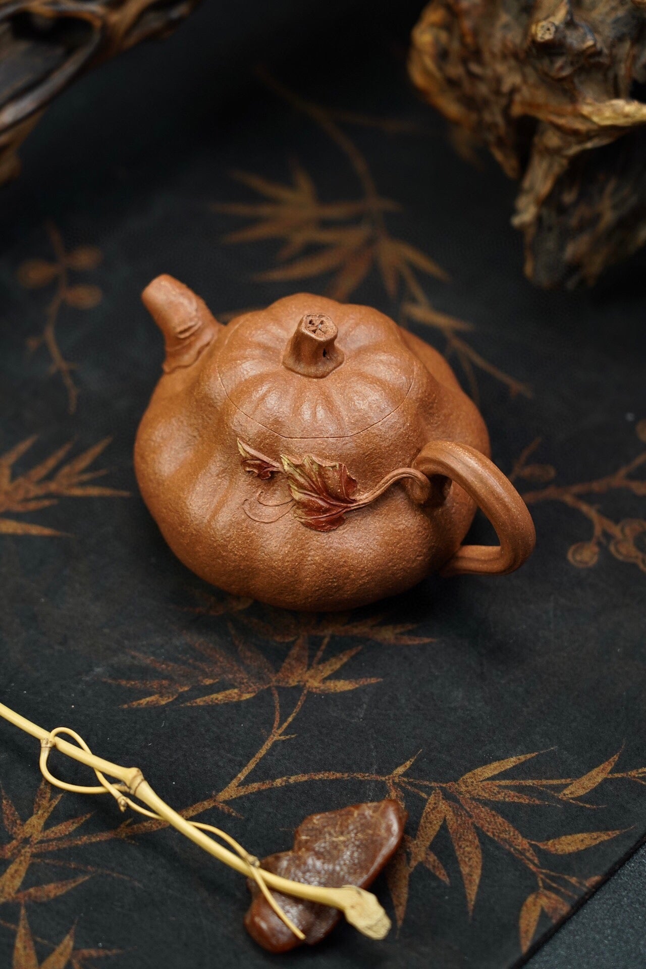 Fully handmade，pumpkin，Purple clay teapot，180cc