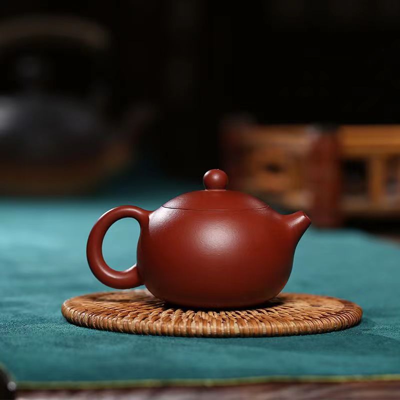 150cc, Yixing purple clay teapot, Xishi teapot, purple clay, Di Cao Qing