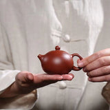 150cc, Yixing purple clay teapot, Xishi teapot, purple clay, Di Cao Qing